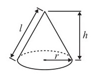 Curved surface area of a cone